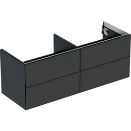 Geberit Waschtischunterschrank 4 Schubladen 133,2 x 50,4 x 47 cm Schwarz