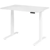 Hammerbacher XDKB12 elektrisch höhenverstellbarer Schreibtisch weiß rechteckig, C-Fuß-Gestell weiß 120,0 x 80,0 cm