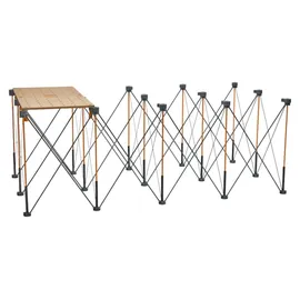 Bora Arbeitstisch Holz/Metall 122 x 244 x 91 cm grau klappbar