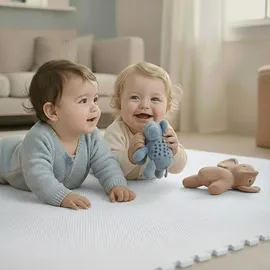 LittleTom 9 Teile Spielmatte Baby Puzzlematte - 30x30 Krabbelmatte Bodenmatte Kinderzimmer