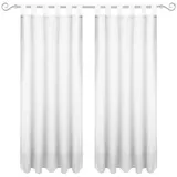 Bestgoodies Dekoschal Ellen Schlaufen Blickdicht 2er Pack - 140x225 cm Weiß,