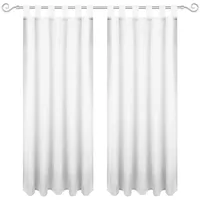 Bestgoodies Dekoschal Ellen Schlaufen Blickdicht 2er Pack - 140x225 cm Weiß,