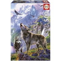 Educa - Puzzle 500 Teile für Erwachsene | Wölfe in den Bergen, 500 Teile Puzzle für Erwachsene und Kinder ab 11 Jahren, Tierpuzzle (19548)