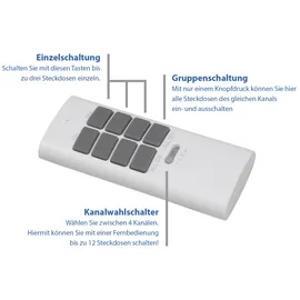 McPower Funksteckdose Comfort Weiß 3 St.