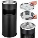 Tectake tectake® Standaschenbecher rund, 30 l, 25 x 61 cm