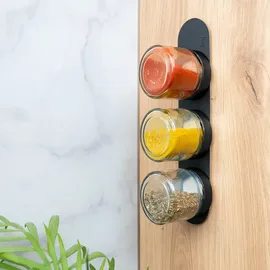 silwy silwy® Feinkost-Magnetgläser BLACK & CLASSY 125ml)