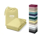 OTTO home Spannbettlaken Baumwolle-Jersey-Elasthan 90 x 200 cm gelb