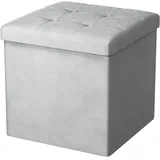 Oak & Tea Sitzhocker Eiche 38 x 38 x 38 cm Silber