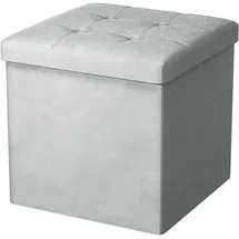 Oak & Tea Sitzhocker Eiche 38 x 38 x 38 cm Silber