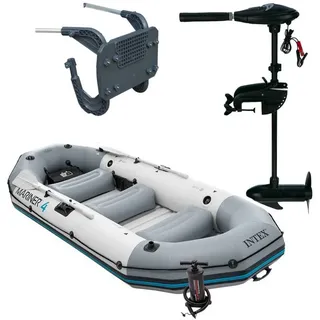 Intex Schlauchboot-Set Mariner 4 inkl. Außenbordmotor & Befestigung