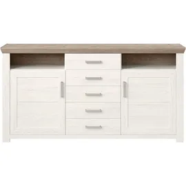 Set One by Musterring Sideboard York 55-B 185 x 95 x 45 cm weiß