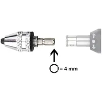 Donau Elektronik Schnellspannfutter mit 4 mm Sechskant Bit 0,3 - 3,2 mm