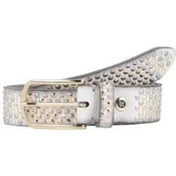 b.belt Nietengürtel Leder (zoe gold zoe gold) Gürtel   Grau Damen 