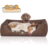 Knuffelwuff Tierbett Hundebett Rockland, Orthopädisch braun 85 cm x 120 cm