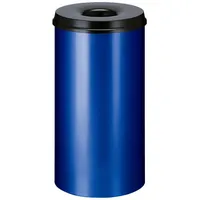 ReinigungsBerater Sicherheitspapierkorb, selbstlöschend, Stahl, 50 Liter, blau, schwarz