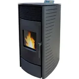 Nemaxx P12 Pelletofen Pelletkamin Pelletkaminofen 13,6 kW Kaminofen Heizofen Pellet Ofen Kamin Pelletheizung Heizung - Schwarz - WiFi-Ready