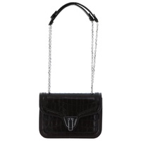 Coccinelle Marvin Twist Croco Shiny Soft Handbag Bark