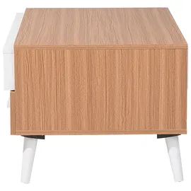 Beliani Alloa Braun Weiß Holzwerkstoff 100 x 45 x 60 cm