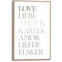 Reinders Wandbild 20 x 30 cm Liebe Holz Beige