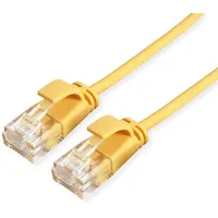 Roline UTP DataCenter Patchkabel Cat.6A (Class EA), LSOH, slim, gelb, 0,5 m