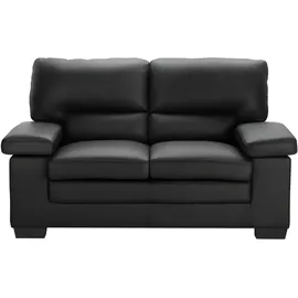vente-unique Couchgarnitur Leder 3+2 - Büffelleder - Schwarz - MIMAS