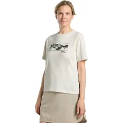 T-Shirt JACK WOLFSKIN "CORDILLERA T W", Damen, Gr. S (36), mountain, cottonweiß, Oberstoff: 100% BAUMWOLLE ; Oberstoff: 100% BAUMWOLLE, Shirts