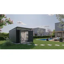 Biohort AvantGarde A8 2,6 x 3,8 m dunkelgrau-metallic Doppeltür