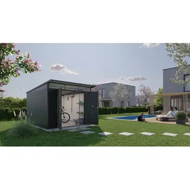Biohort AvantGarde A8 2,6 x 3,8 m dunkelgrau-metallic Doppeltür