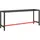 vidaXL Werkbankgestell Mattschwarz und Mattrot 190x50x79 cm Metall