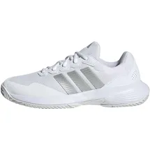 adidas Damen GAMECOURT 2 Tennis Shoes, FTWR White/Silver met./Silver met., 42 EU