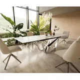 DeLife Edge 200 x 78 x 100 cm weiß-gold-grau