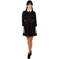 PartyXPeople Wendy Kleid Damenkostüm Gothic Halloween Schuluniform Verkleidung Kostüm schwarz-weiß 13732-40