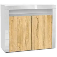 Vladon Kommode, Eiche, 108x92x40 cm, Wohnzimmer, Kommoden & Sideboards,