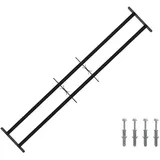 vidaXL Sicherheitsgitter für Fenster mit 2 Querstangen 93 cm x 174 cm schwarz