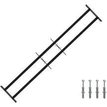 vidaXL Sicherheitsgitter für Fenster mit 2 Querstangen 93 cm x 174 cm schwarz