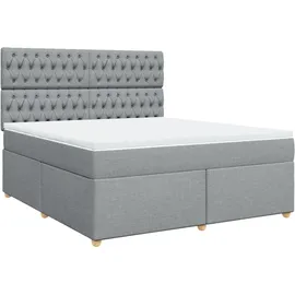 vidaXL Boxspringbett 180 x 200 cm Hellgrau