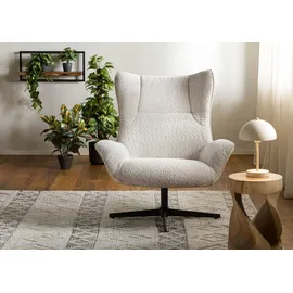 Massivmoebel24 Ohrensessel Oskar Polyester 90 x 88 x 101 cm Beige