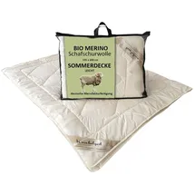Meivita Bio Merino Schafschurwolle Sommerdecke kbA und kbT in 135x200 cm