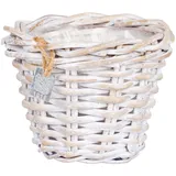 Pflanzen Kölle Pflanzkorb Rattan Ø 20 x 16 cm Weiß
