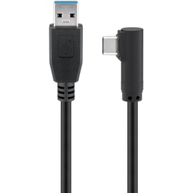 MicroConnect USB Kabel 1 m USB A USB C Schwarz