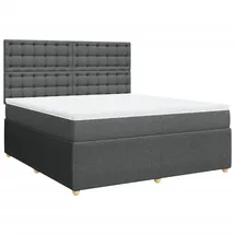 vidaXL Boxspringbett 180 x 200 cm Dunkelgrau