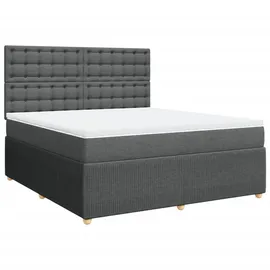 vidaXL Boxspringbett 180 x 200 cm Dunkelgrau
