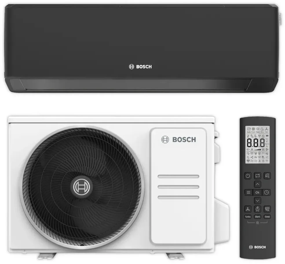 Inverter-Klimaanlage Bosch Climate 7000i CL7000i - Set 41 EB Schwarz – Die ultimative smarte, effiziente und stilvolle Klimaanlage A+++