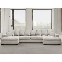 Kaiser Möbel Ecksofa Ecksofa, Sofa U-form, Couch U-form Gabon stoff Zoom, mit Relaxfunktion beige