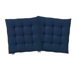 Sitzkissen TOM TAILOR HOME "Dove", blau (royalblau, unifarben), B:40cm L:40cm, Baumwolle, Dekokissen_Sitzkissen_Kissenhüllen, TOM TAILOR unifarbenes, abgestepptes Sitzkisssen DOVE, 2er Pack