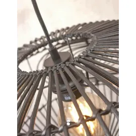 Good & Mojo Good&Mojo, Hängeleuchte Madeira Rattan Schwarz, Kugel,Kugel, 30 cm, LED-Leuchtmittel austauschbar, Lampen & Leuchten, Innenbeleuchtung, Hängelampen, Pendelleuchten
