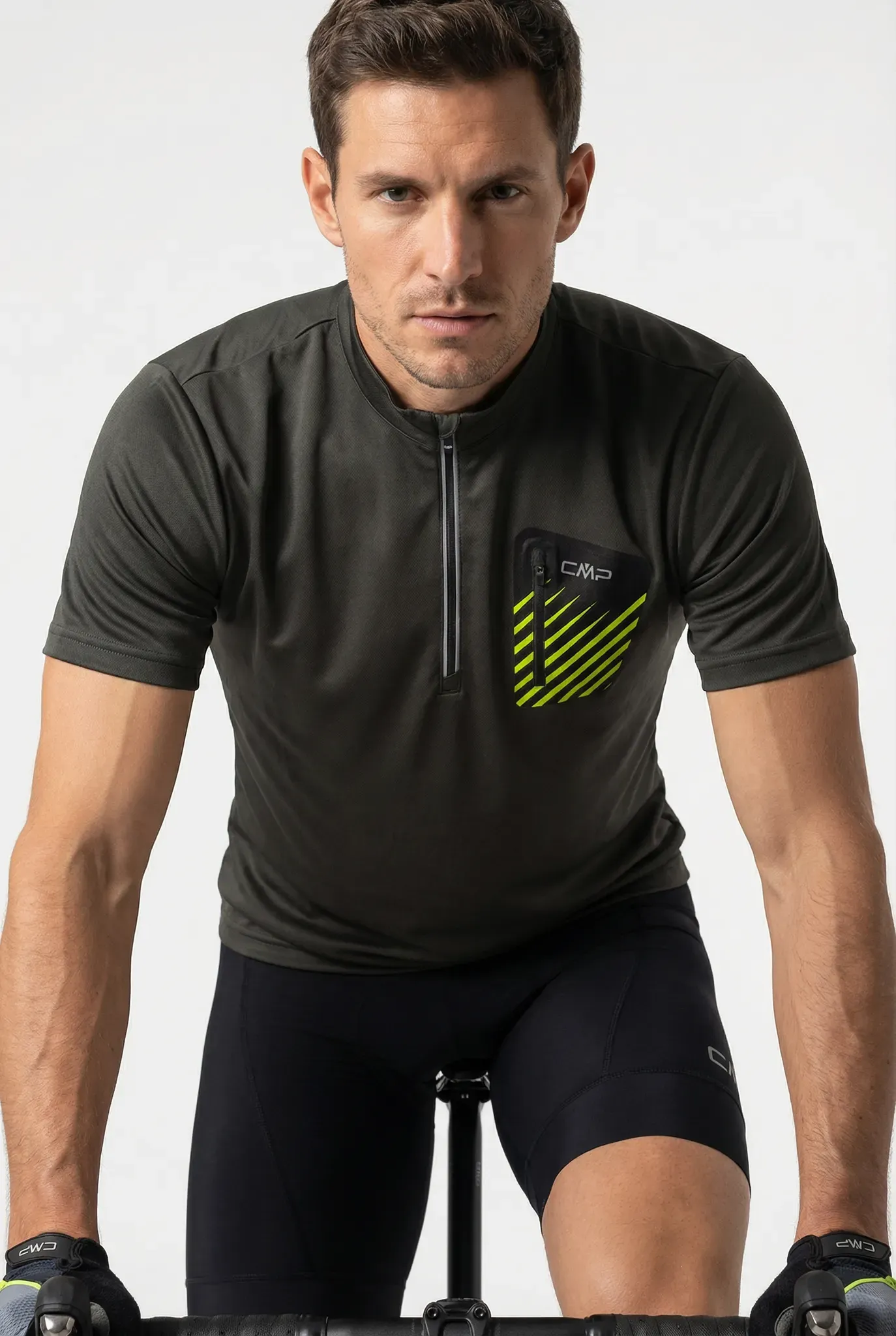 Radtrikot CMP, Herren, Gr. 58, pine, Obermaterial: 100% Polyester. Futter: 98% Polyester, 2% Elasthan, Trikots, für Radsport und sportliche Aktivitäten, pflegeleicht