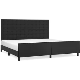 vidaXL Bettgestell 200 x 200 cm Schwarz