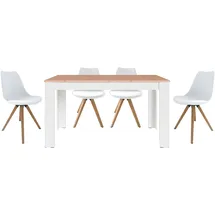 byLIVING »Kira« Set, 5 Stk. tlg. modernes Set mit 4 Stühlen in mehreren Farben und Größen erhältlich