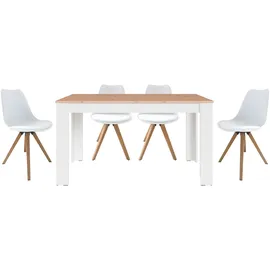 byLIVING »Kira« Set, 5 Stk. tlg. modernes Set mit 4 Stühlen in mehreren Farben und Größen erhältlich